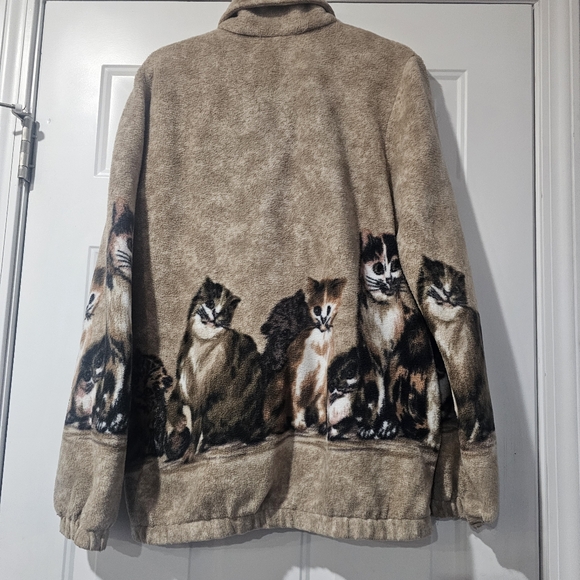 Vintage 90's Cozy Cats Blair Soft And Cuddly Fleece Jacket Size Large{Bx7} - Picture 7 of 10